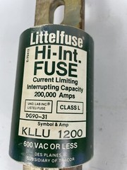 NEW Littelfuse KLLU 1200, Class L, Hi- Interrupting Time Delay 600VAC 1200 AMP