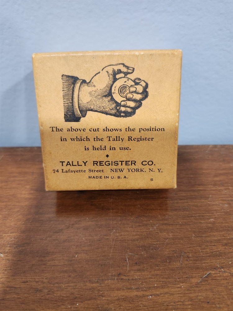 Vintage Tally Register Co New York USA Handheld Counter in Original Box