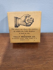 Vintage Tally Register Co New York USA Handheld Counter in Original Box
