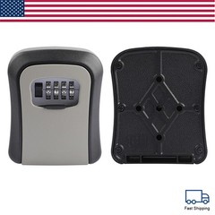 4 Digit Key Safe Lock Box Combination Wall Mount Security Storage Case Organizer