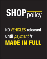 Contemporary Signs – No Vehicles