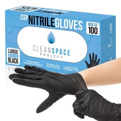 CLEAN SPACE PROJECT Black Medium (Pack of 100), – (Box 100)