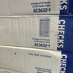 3 Cases Of Royal Green Guest Check Books 150 Books x50 Checks = 7500 Guest Check