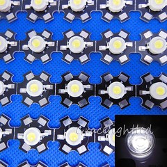 10PCS 3W Cool White 6000-6500K High Power LED Light Emitter w/ 20mm Star base