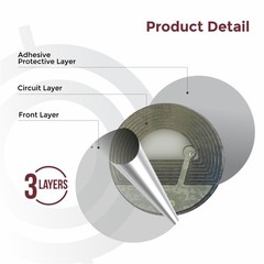 1000 Paper Security Label 1.35 inch (33mm) diam RF 8.2Mhz Clear Checkpoint Co…
