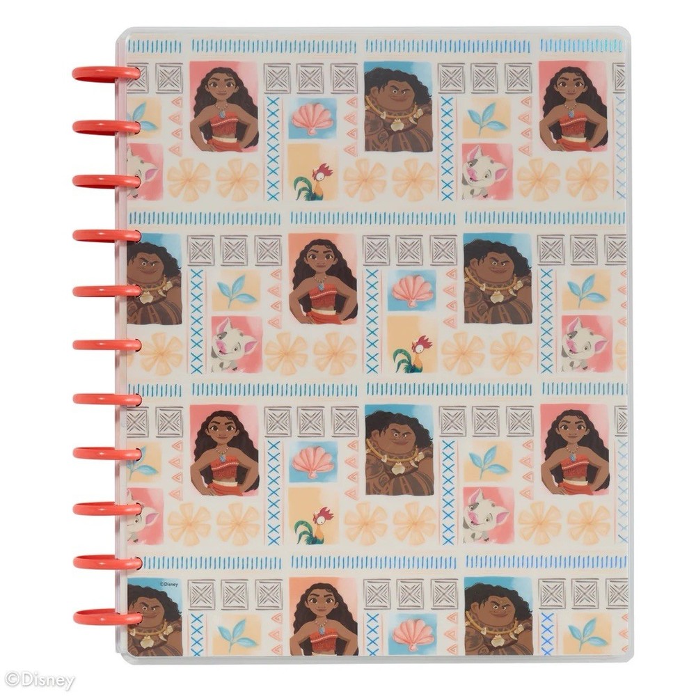 Undated Disney Moana Planner Size BIG VERTICAL LAYOUT – 12 MONTHS