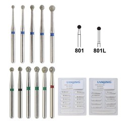 Dental Diamond Burs FG Round End Taper Football Cylinder Coarse High Speed Burr