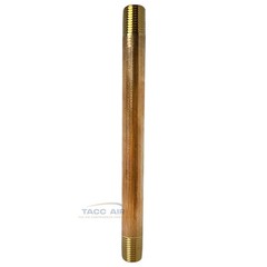 2 Pack 1/4″ Male NPT X 6″ Long Pipe Nipple 5″ Extension Threaded Fitting Brass