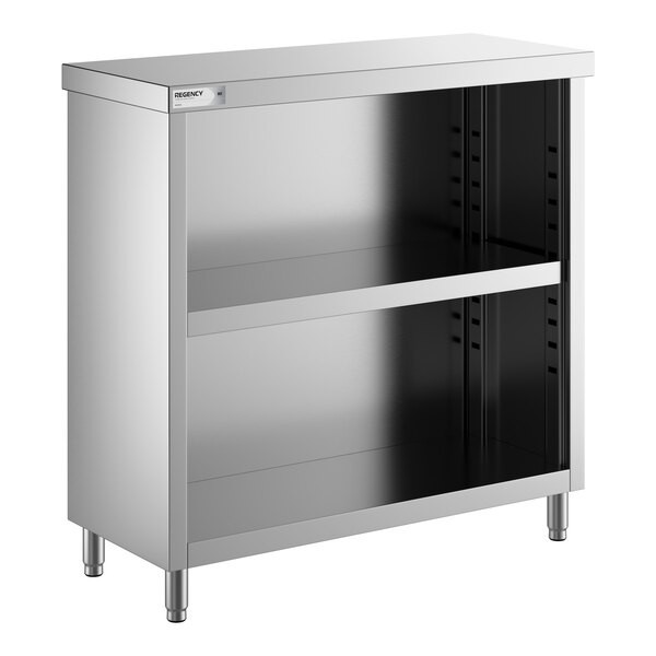 Regency 15″ x 36″ 18 Gauge Type 304 SS Dish Cabinet with Adjustable