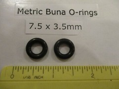 7.5mmID x 14.5mm OD x 3.5mm thick O-ring. Buna-70. Quan 2.