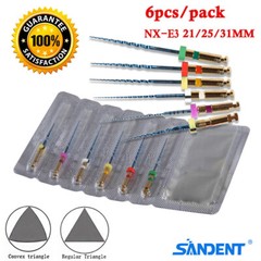 6 Pcs Dental Endodontic NiTi Engine Use Heat Activated Rotary Files 19/21/25mm