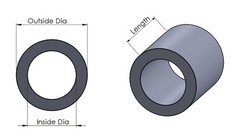 Aluminum Spacer Black 1/2″ OD x 1/4″ ID x Choose Your Length,Round Spacer Unt…