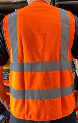 Crew Orange High Visibility Safety Vest With 2 Pockets