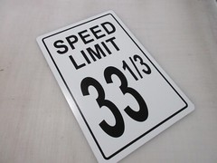 Speed Limit 33 1/3 Metal Sign for Vintage Vinyl Record Album Store Shop DJ 12×18