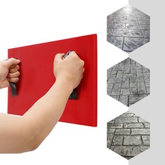 Rectangular Polyurethane Stone Tile Texture Concrete Texture Mat Roads Stamp Mat