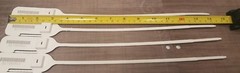 50 Business Barcode Security Cable Seals Tamper Evident Rat Tail Lock Tags White