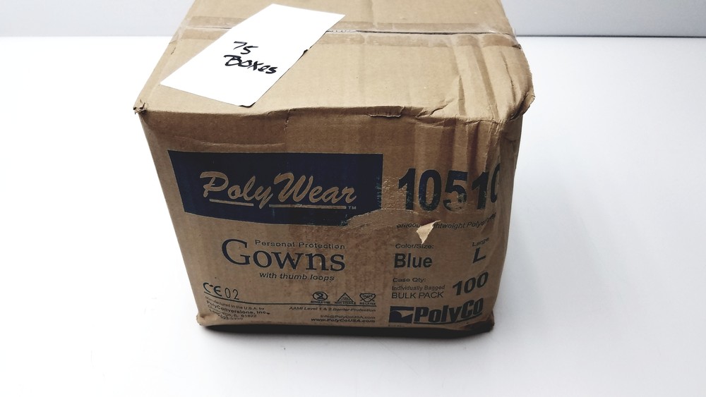 Polyco 10510 Polywear Gown Blue Large Pack of 100