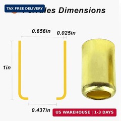 50PCS 7328 Hose Ferrules Brass Fitting, 0.656in ID x 1in Long Repair Ferrules fo