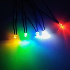 5/10 Pcs 2X5X7MM Rectangle LEDs Bulb Pre-Wired 20cm 2V 3V 6V 9V 12V~220V 5 Color