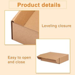 Qilery 200 Pcs Shipping Boxes Cardboard Gift Corrugated Cardboard Brown Boxes…