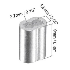 200 Pcs Aluminum Crimping Loop Sleeve 1/16″,Cable Crimp Ferrules for Wire…