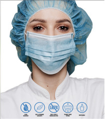 Disposable Face Mask Surgical Medical Dental 3-Ply Earloop Mouth Cover 10 or 20