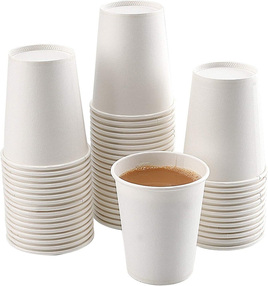 Paper Cups, 50 Pack 8 Oz White 50 Count (Pack of 1),