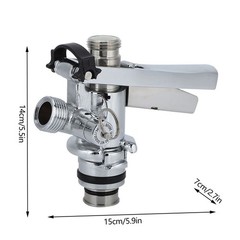 G5/8 U-Shaped Beer Keg Coupler Stainless Steel Dispenser for Home Bar & Restaura