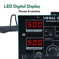 YIHUA 852D+ Soldering & Hot Air Rework Station Diaphragm Pump Desoldering Kit