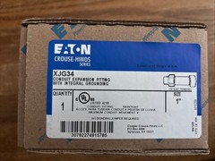 Eaton XJG34 Crouse-Hinds 1″ Rigid/IMC Conduit Expansion Fitting w/Integral GRND