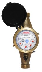3/4” Water Meter: Lead Free Brass, NSF Certified, Multi-Jet, Gallons 3/4″
