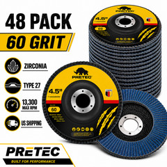48PCS 4.5 x7/8″ Zirconia Flap Discs 4-1/2 60 Grit Grinder Sanding Grinding Wheel