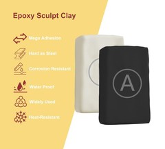 Epoxy Putty, 10oz / 280g Fast Repair Clay, High Strength 2 Part Black