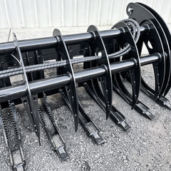 72″ Brush Root Rake Grapple Attachment For Bobcat Skid Steer