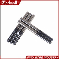 5 PCS 1/8″ 4 Flute 1-1/2″ Overall Length Ball Nose Carbide End Mill