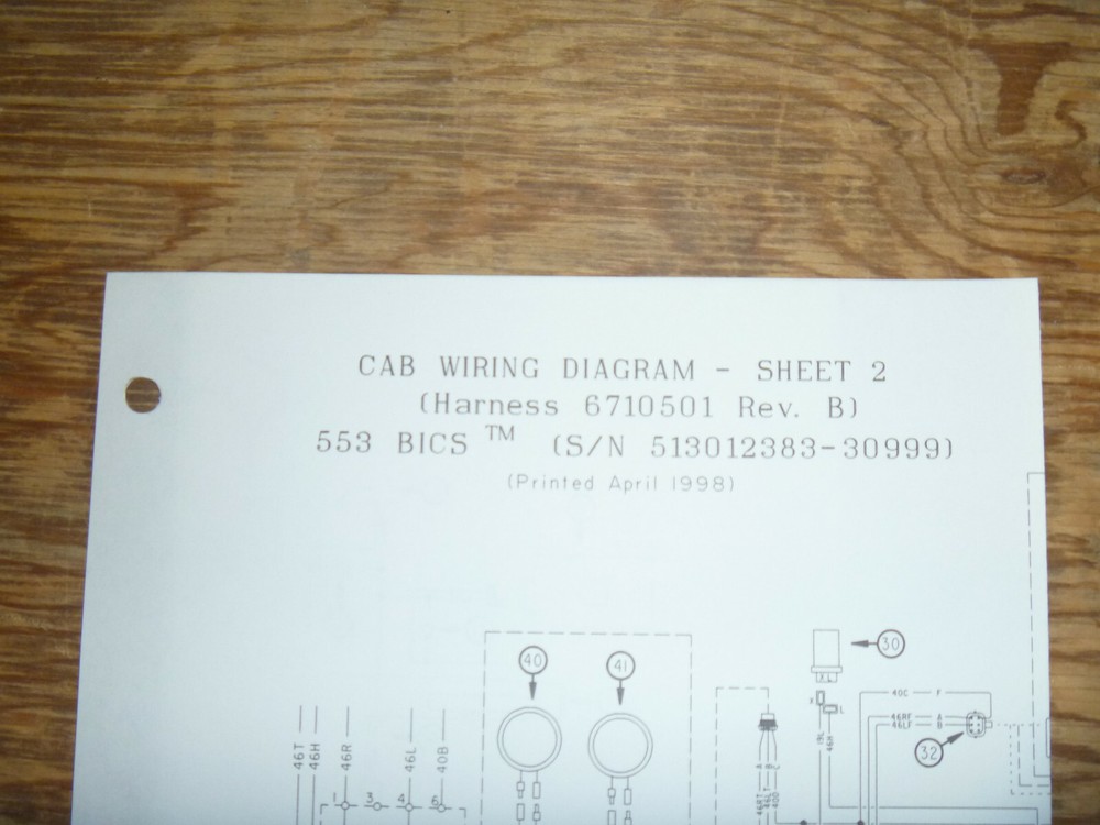 Bobcat 553 BICS Skid Steer Cab Electrical Wiring Diagram Manual SN 513012383
