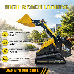 TYPHON STOMP V900 1.4Ton Skid Steer Loader w Kubota 25HP 3-Cylinder D1105 Engine