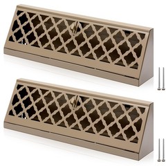Blulu 18in Baseboard Register Duct Cover Modern Design Brown Floor Wall Air Vent