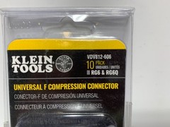 Klein Tools VDV812-606 F-Connector RG6/RG6Q (lot of 6)