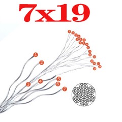 304/A2 Stainless Steel Wire Rope Cable Dia 0.3mm 0.4mm 0.45mm 0.5mm 0.6mm 0.8mm