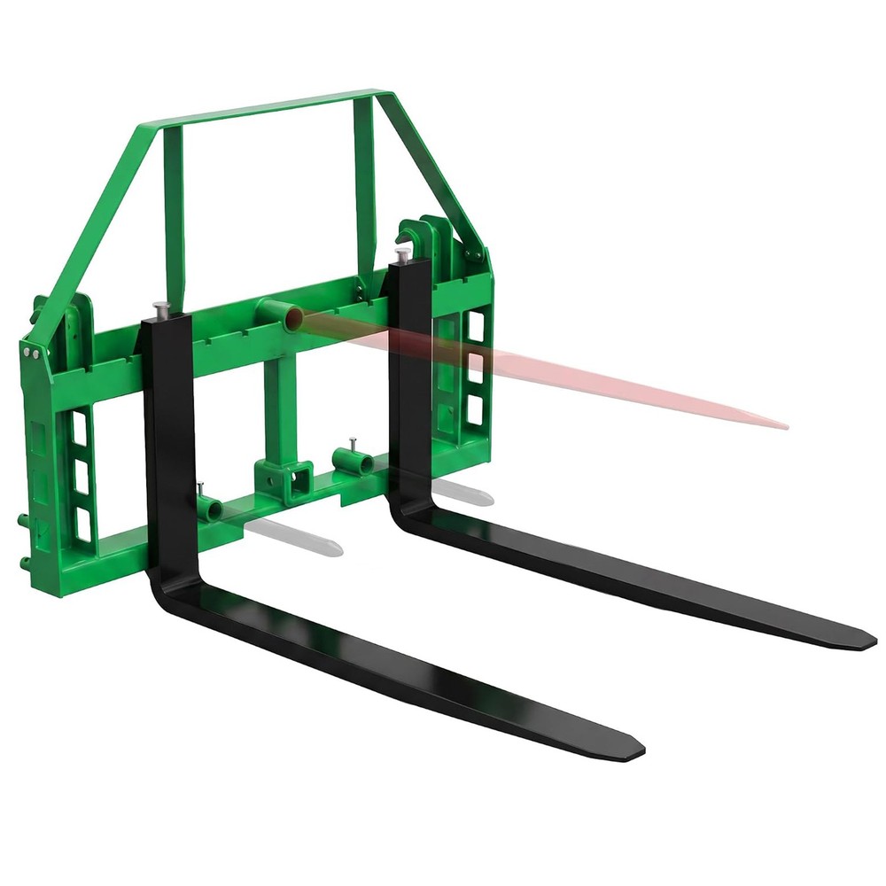4000LBS Pallet Fork Frame & 48″ Fork Blades for JD Tractors 2inch Hitch Receiver