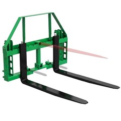 4000LBS Pallet Fork Frame & 48″ Fork Blades for JD Tractors 2inch Hitch Receiver