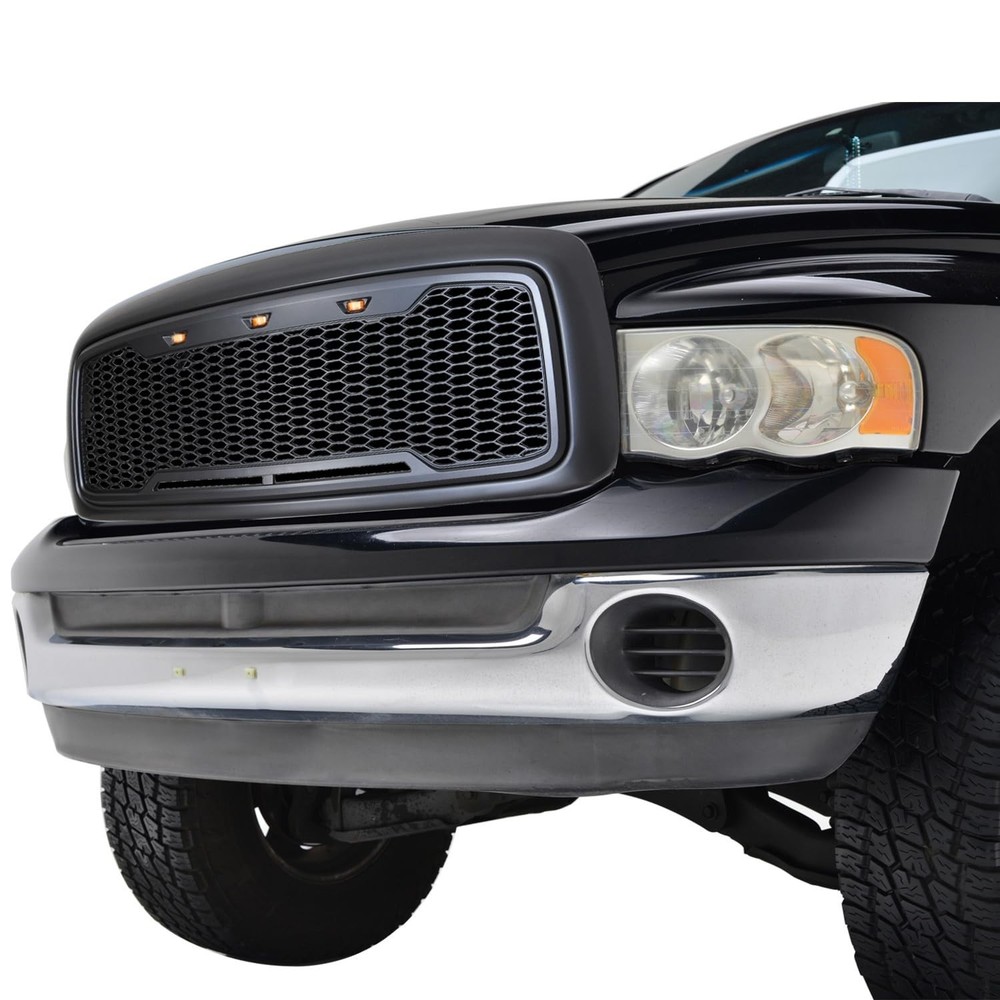 ABS Upper Front Grille Charcoal Amber LED 02-05 Ram 1500 2500 3500