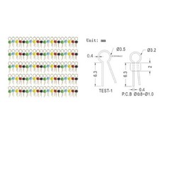 Black Yellow Blue Green Red Gold Tone PCB Test Point Pins 100Pcs Breadboard