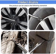 19mm Car Spare Tire Lug Wrench, L-Type Heavy Duty Steel Tire Replacement Tool wi