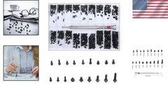 500 Pcs Tiny Micro Replacement Screws Assortment M1.2/M1.4/M2.0 with Screwdriver
