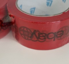 6 Rolls Official eBay Brand Logo Red Packing Packaging Tape Shipping 2″ X 75”