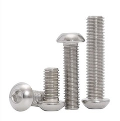 304 Stainless Steel Hex Socket Bolt Button Head Screws 2# 4# 6# 8# 10# 1/4 5/16