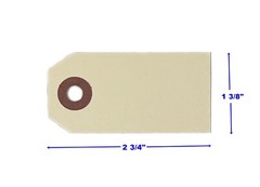 1000- 2 3/4″ x 1 3/8″ Size 1 Blank Manila Inventory Shipping Hang Tag Tags 10 Pt