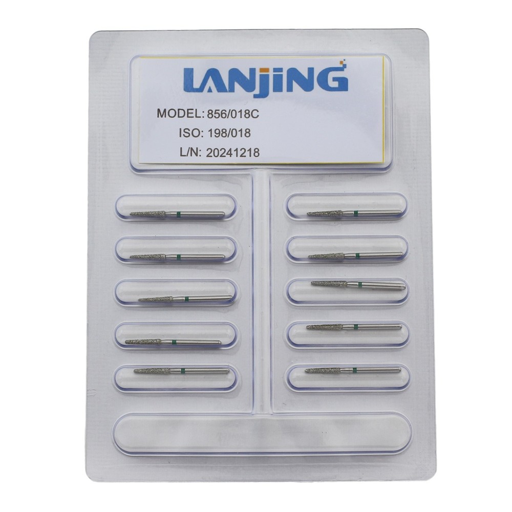Dental Round End Taper Diamond Burs Coarse 856/018C Bur FG High Speed 10Pcs/PK